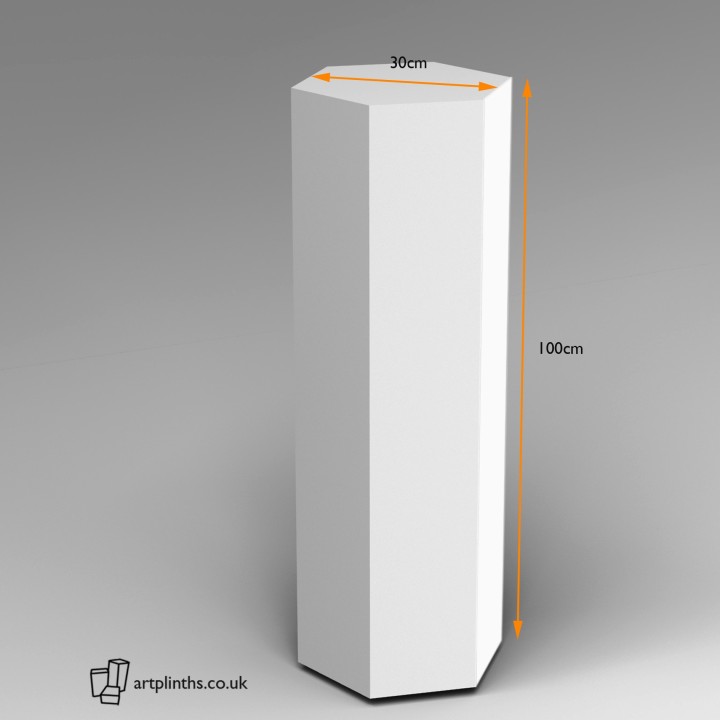 Hexagon Plinth 100H x 30W cm SALE