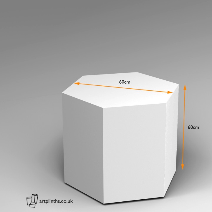 Hexagon Plinth 60H x 60W cm SALE