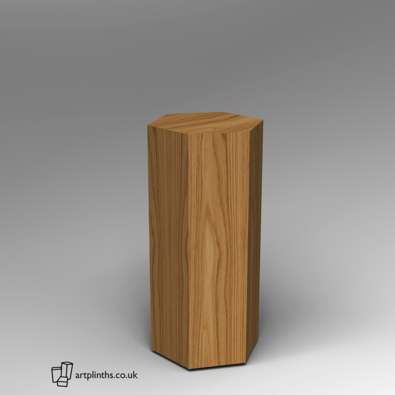 template Hardwood Hexagon  Plinth 100H x 40W cm SALE