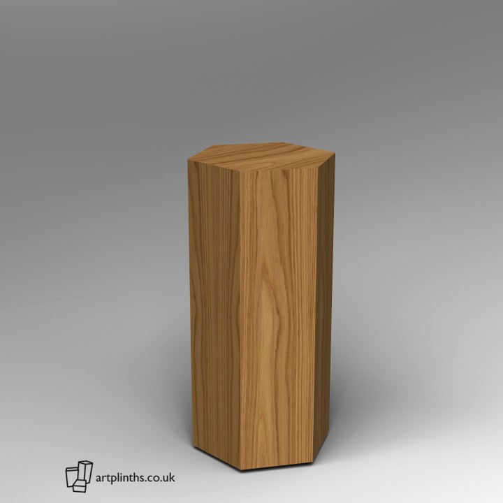 template Hardwood Hexagon  Plinth 100H x 40W cm SALE
