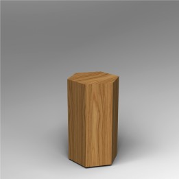 Hardwood Hexagon Plinth 80H x 40W cm SALE