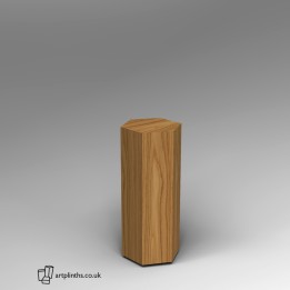  Hardwood Hexagon Plinth 80H x 30W cm SALE