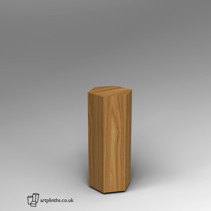  Hardwood Hexagon Plinth 80H x 30W cm SALE