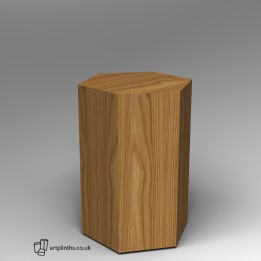 Hardwood Hexagon Plinth 100H x 60W cm SALE