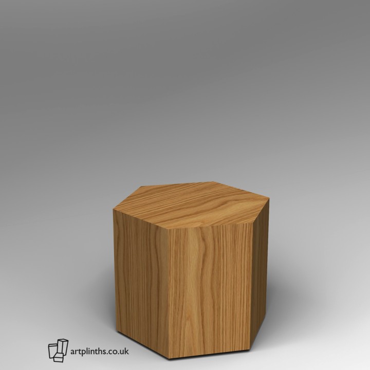 Hardwood Hexagon Plinth 60H x 60W cm SALE