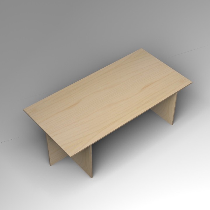 Gallery Table | Birch Ply | Inset base