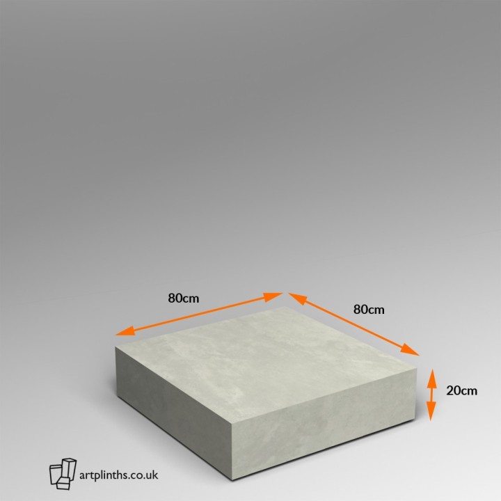 Concrete effect 20H x 80W x 80D cm low platform SALE