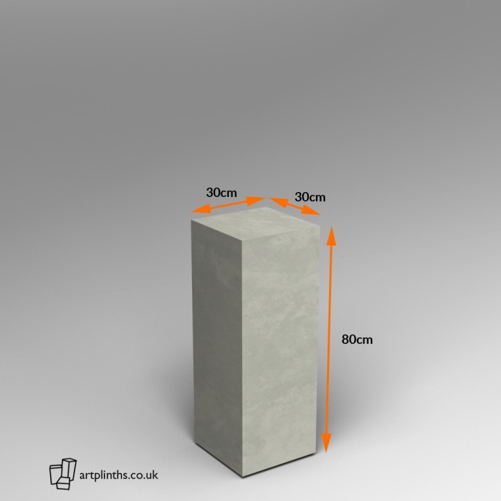 Concrete effect plinth 80H x 30W x 30D cm SALE