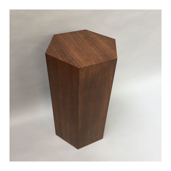 Hardwood Hexagon Plinth 80H x 40W cm SALE