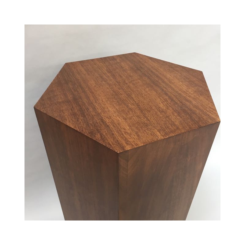 Hardwood Hexagon Plinth 120H x 30W cm SALE