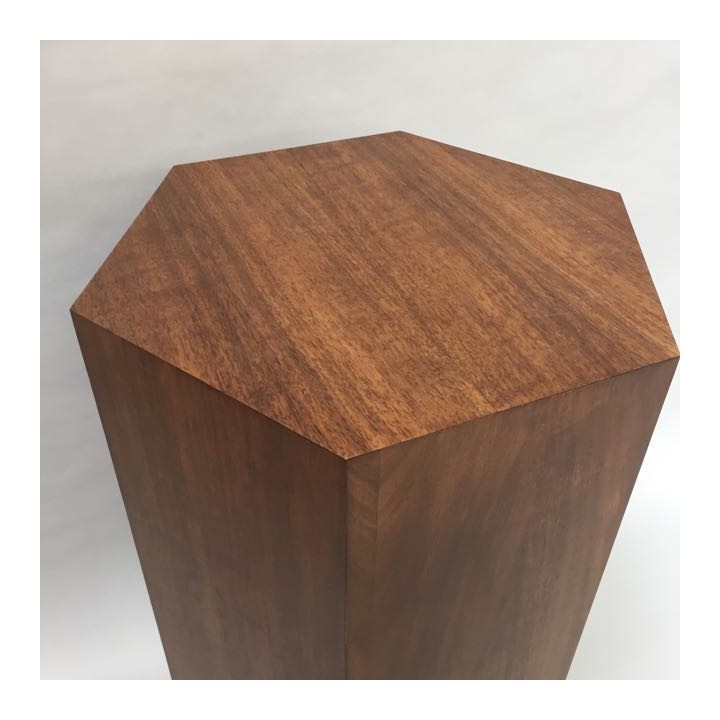  Hardwood Hexagon Plinth 80H x 30W cm SALE