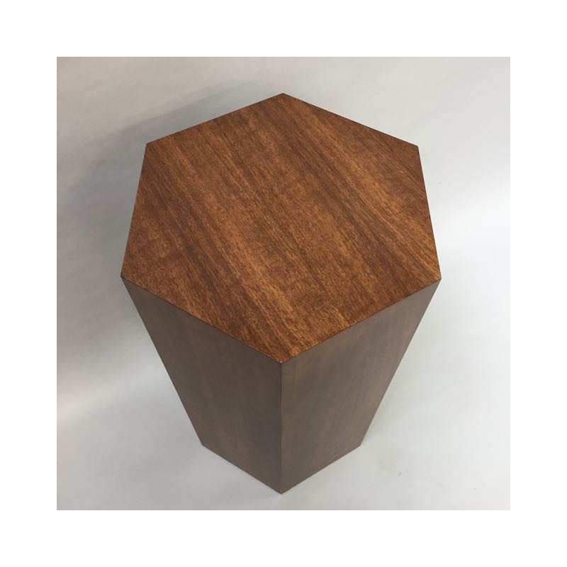  Hardwood Hexagon Plinth 30H x 60W cm SALE