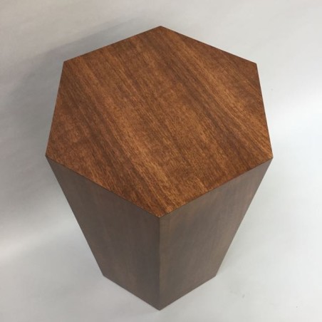  Hardwood Hexagon Plinth 30H x 60W cm SALE