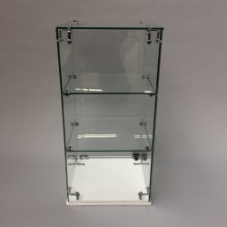 Glass display case hire 59H x 30WD cm