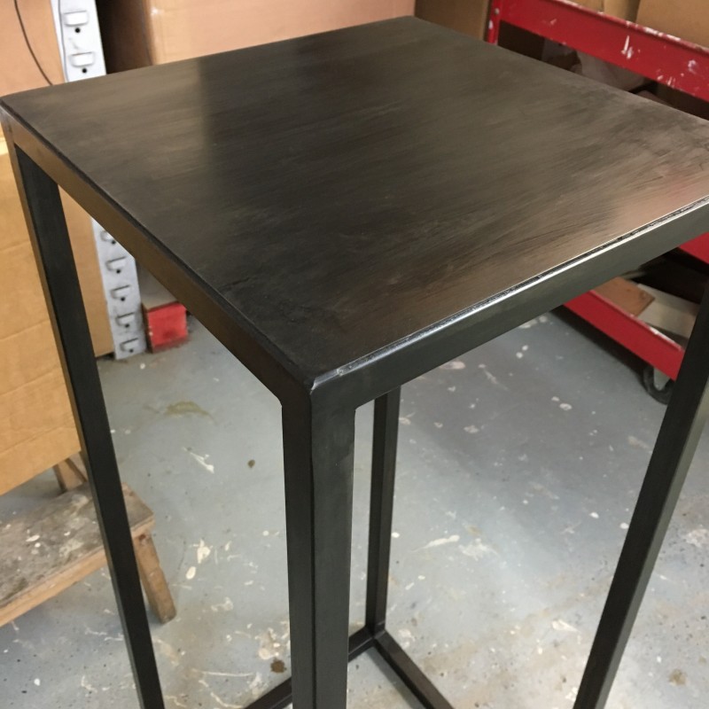 Steel frame hire plinth gun metal grey