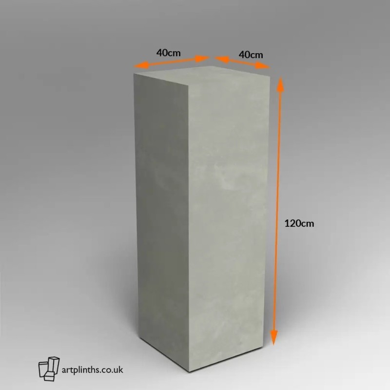 120H x 40W x 40D cm concrete effect plinth