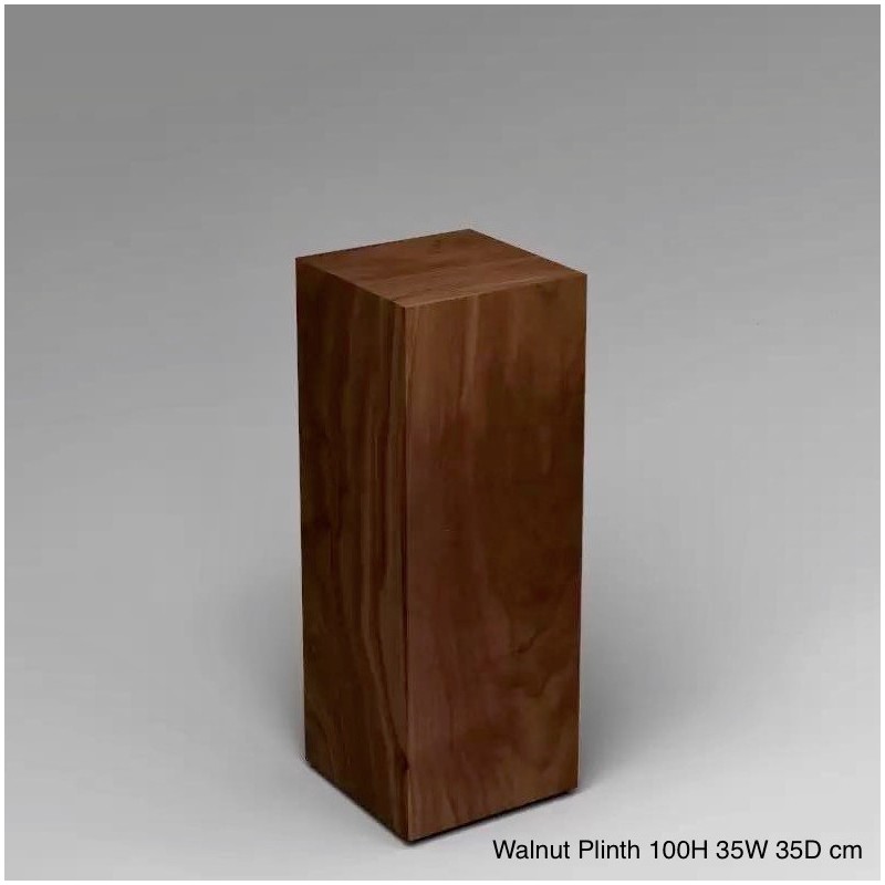 American black walnut 100H x 35W 35D cm  Plinth hire London