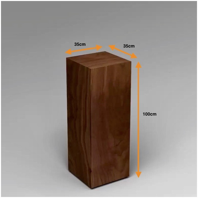 American black walnut 100H x 35W 35D cm  Plinth hire London