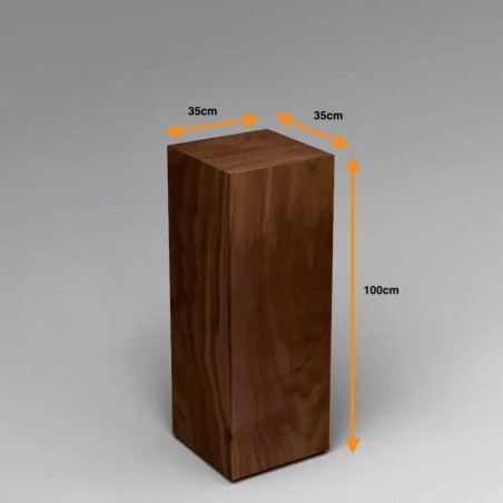 American black walnut 100H x 35W 35D cm  Plinth hire London