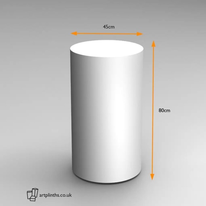 Round Hire Pedestal 80H x 45Dcm Cylinder rental London