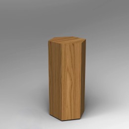 Hardwood hexagon plinth