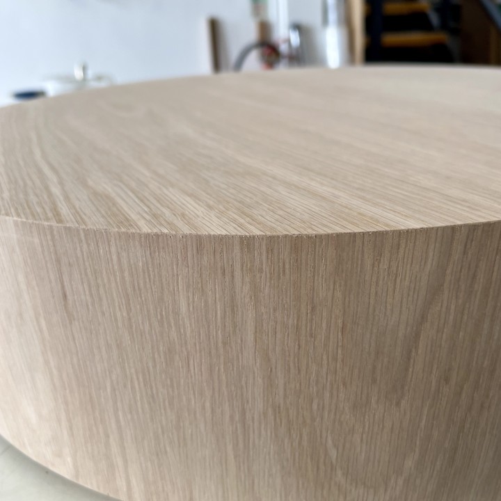 Artplinths hardwood cylinder plinth Oak