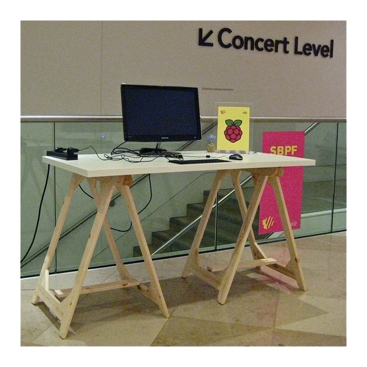 Birch Ply gallery trestles to hire
