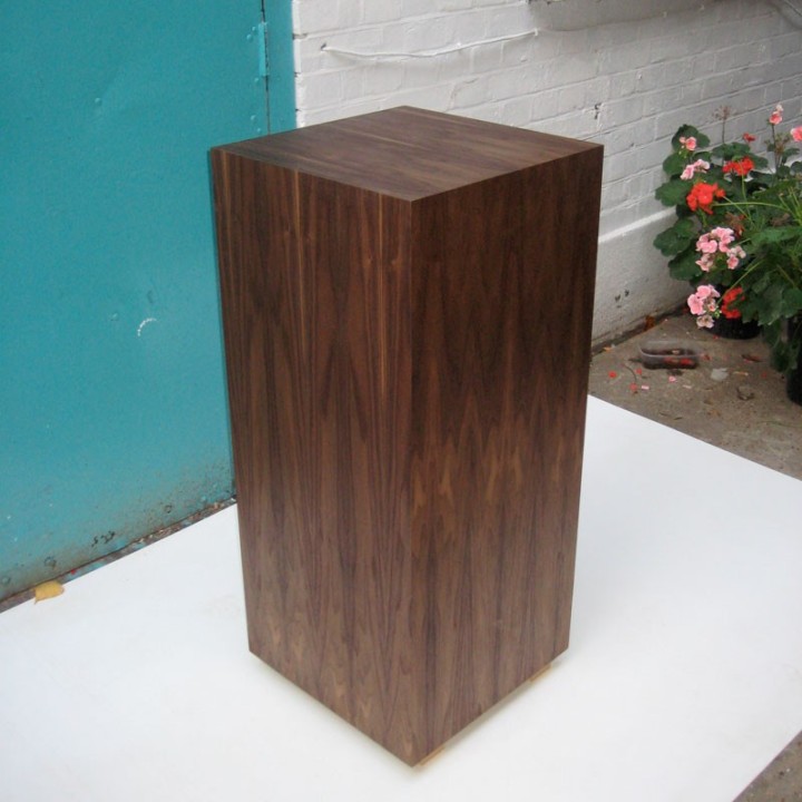 walnut Plinth 60H x 30W x 30D cm